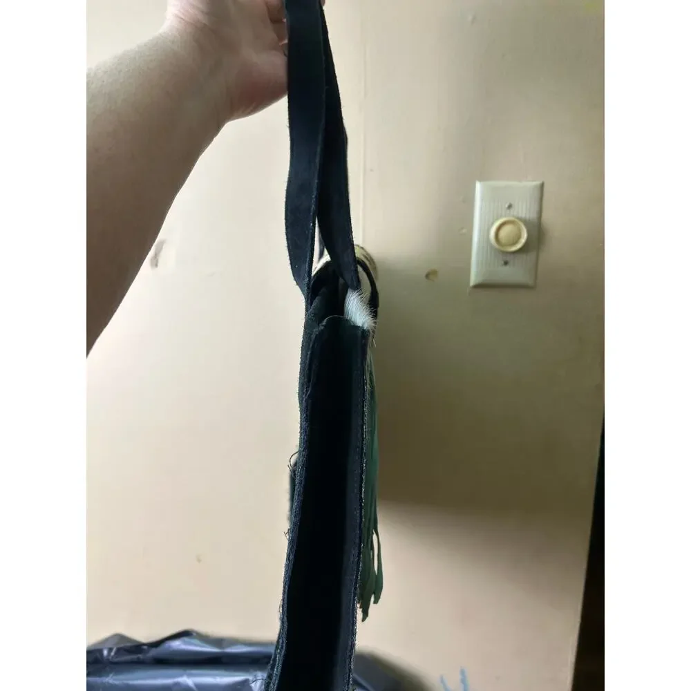 Texas Ranch Tote‎ Purse Calf Hair Leather 14